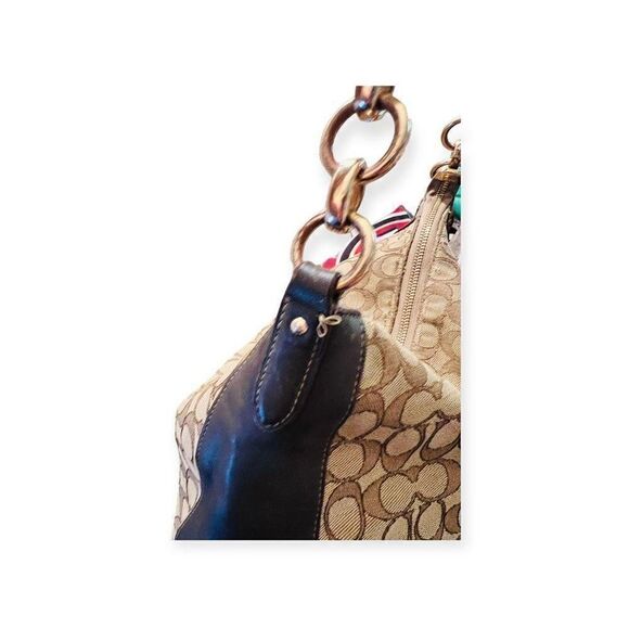 🍂CUTE Coach Tan & Black Shoulder Bag🍂 - Picture 6 of 10